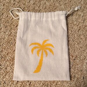 Palm Tree Canvas Drawstring Pouch